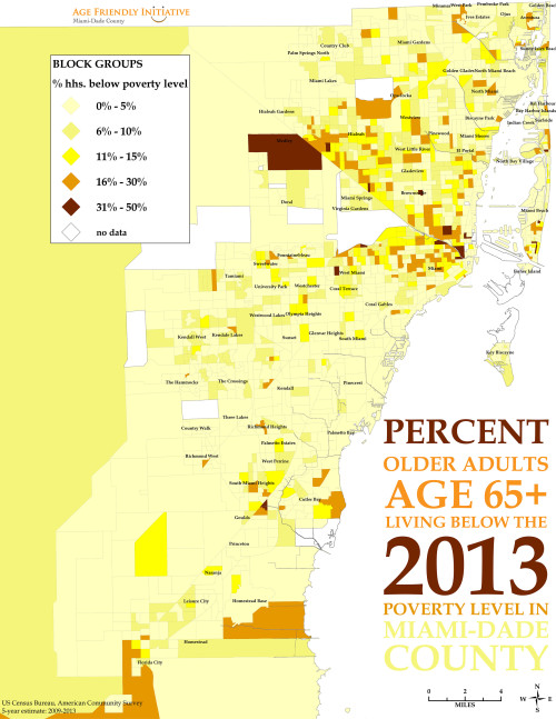 A map of the older adults in milwaukee county.