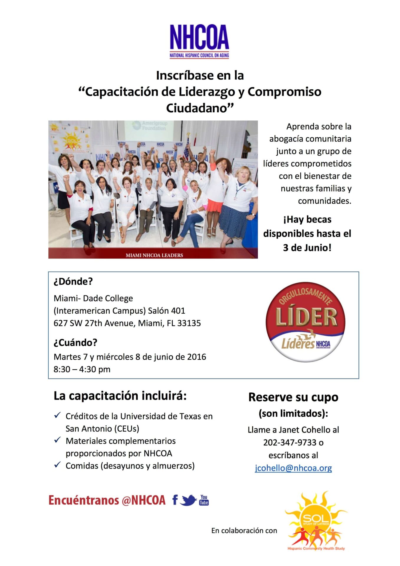 A flyer with pictures of people and the words " capacitación de literazgo y compromisio ciudadano ".