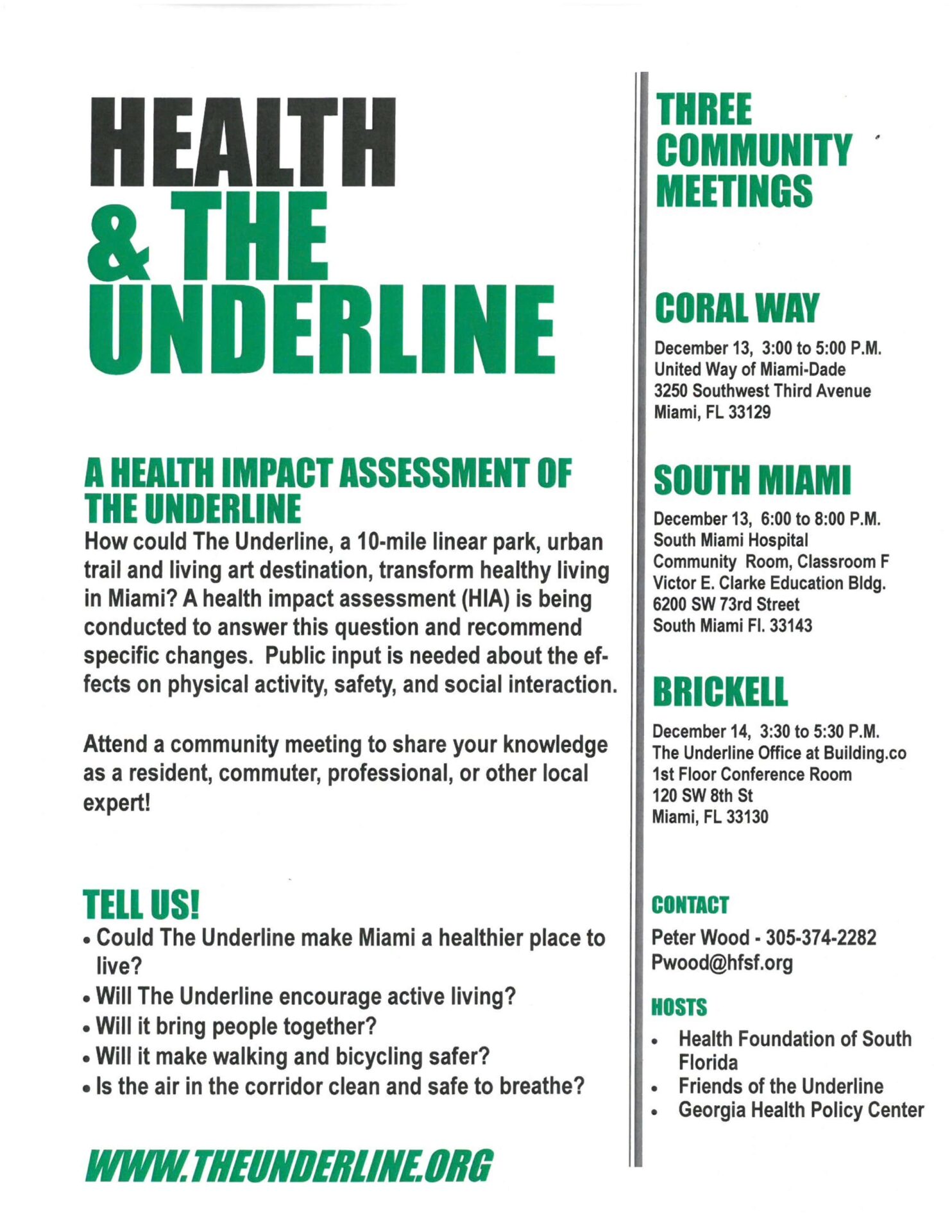A health impact assessment of the underline